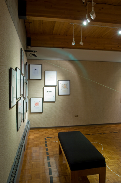 pastel drawing on paper with imaginary ruins based on London and the Colosseum